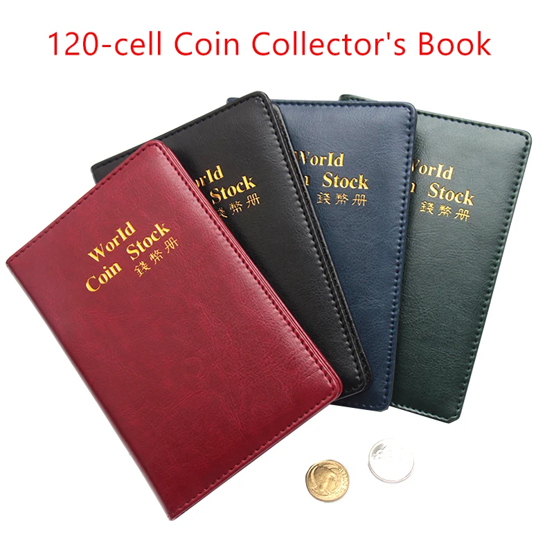 

For Collector Coin Holder Albums Mini Penny Coin Storage Bag Collecting Money Organizer 120 Pockets Coins Collection Album Book
