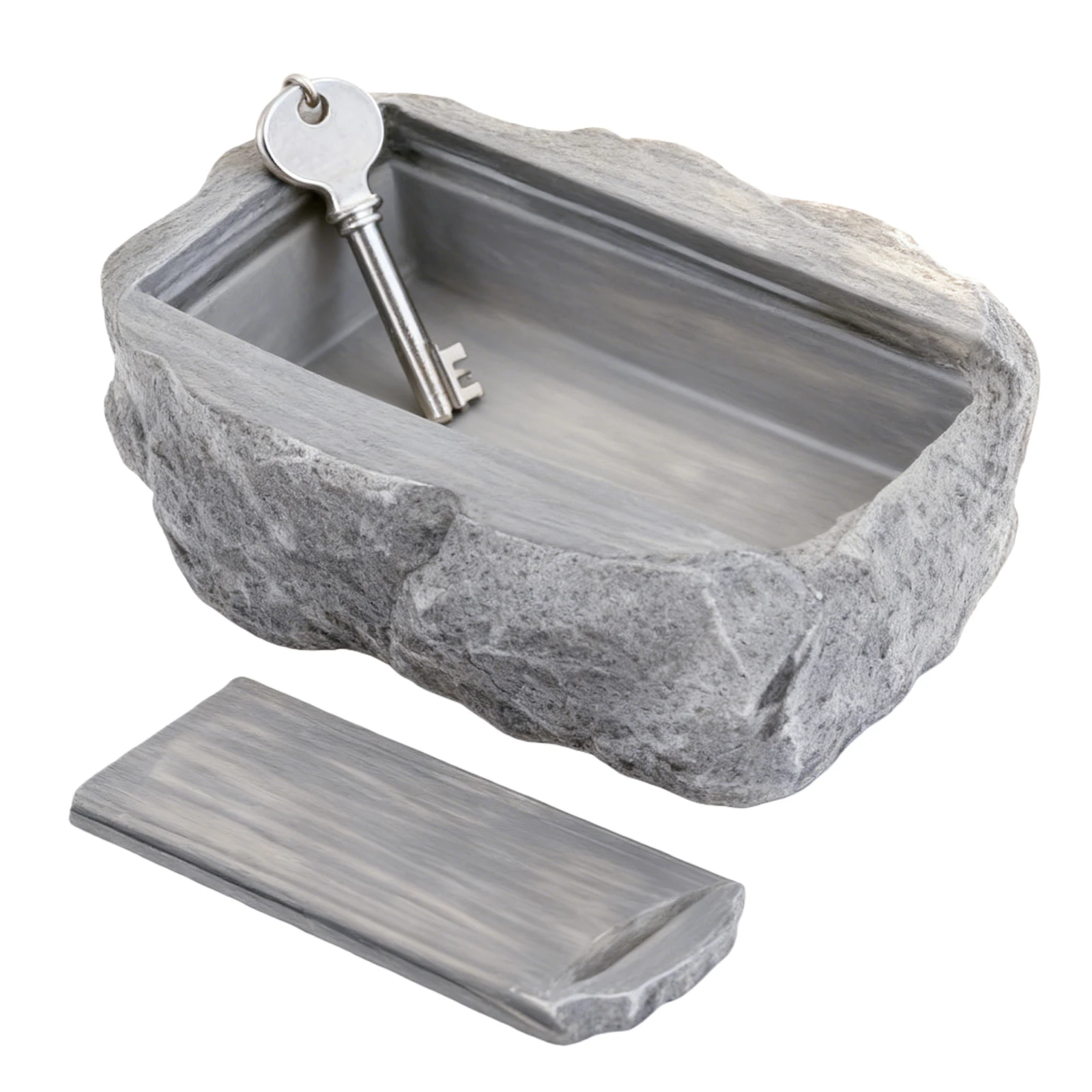 caixa-de-resina-a-prova-d'agua-para-esconder-chaves-ao-ar-livre-com-aparencia-e-toque-de-pedra-real-para-jardim-ou-quintal-ideal-para-geocaching