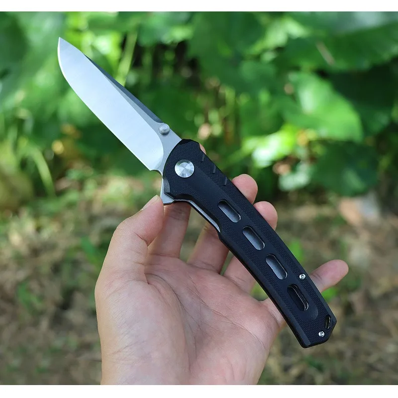 

Very cost-effective Folding knife G10 Handle edc multitool knives utility kitchen cutting outdoor Camping bushcraft pocket knife