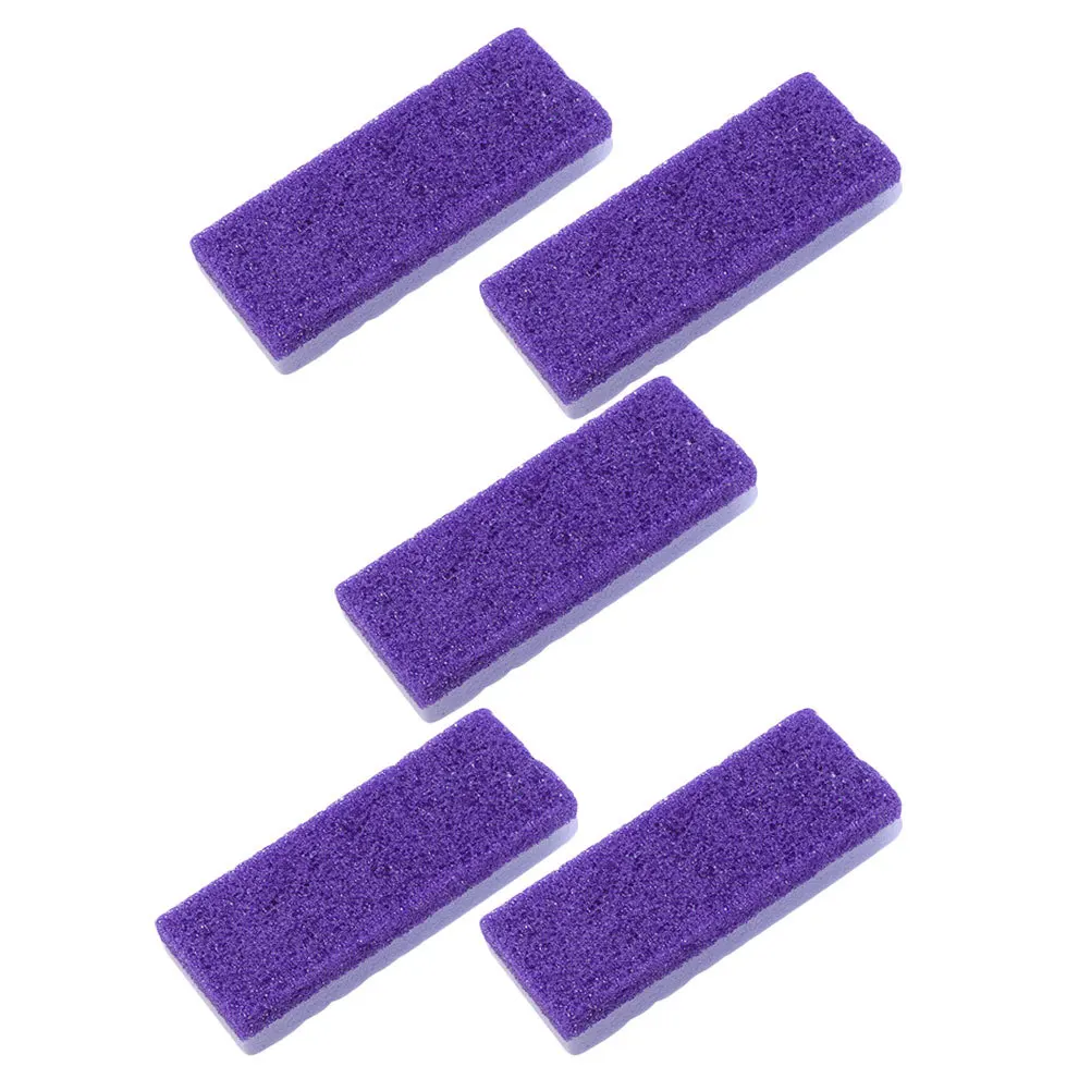 5 قطعة مجموعة غسيل حجر الخفاف القدم مريح مزيل الكالس للبشرة الناعمة باديكير التقشير أداة منظف الجلد الميت الأرجواني #2