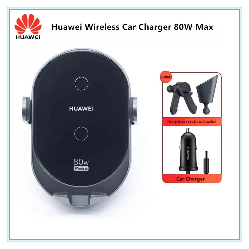 Cargador de coche inalámbrico de carga súper rápida Huawei 80W Max disipación de calor de enfriamiento de aire de inducción inteligente
