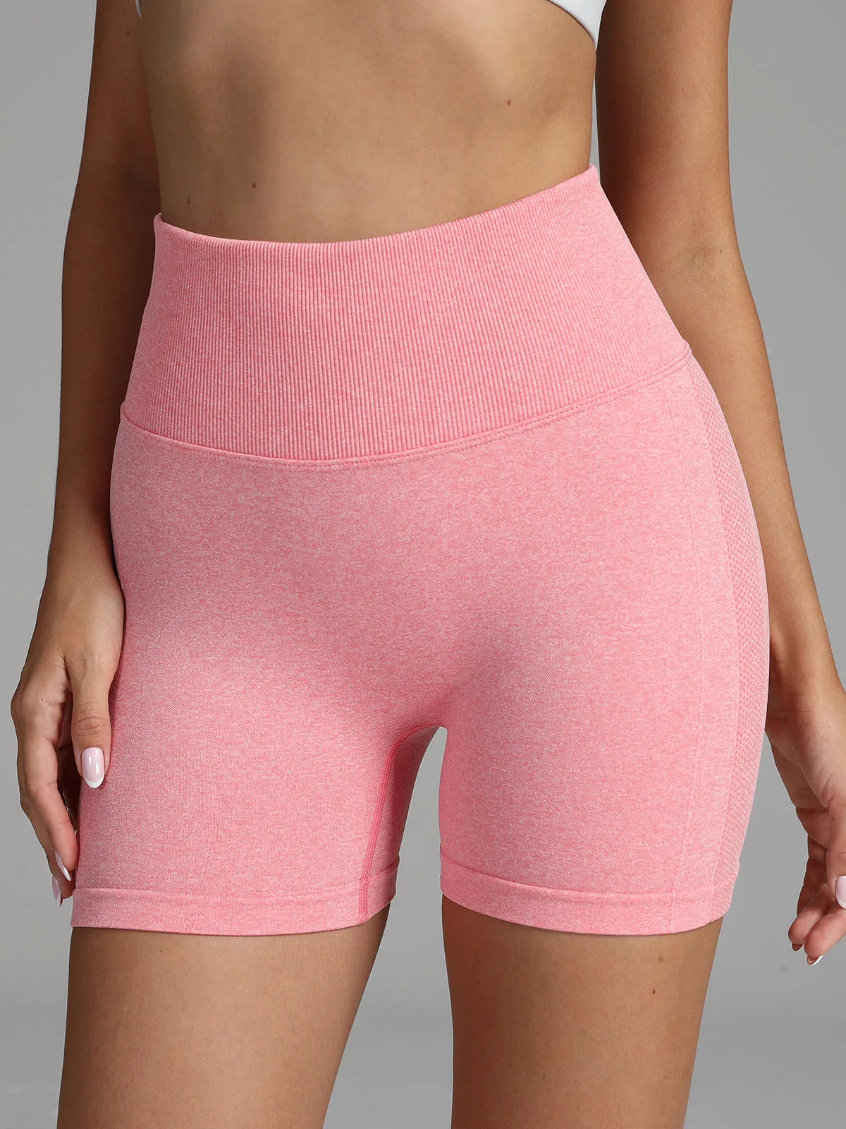 

Women's High Waist Tummy Control Workout Shorts 3-Inch Inseam, Seamless Yoga Shorts for Women Butt Lifting, Peach Leggings for R