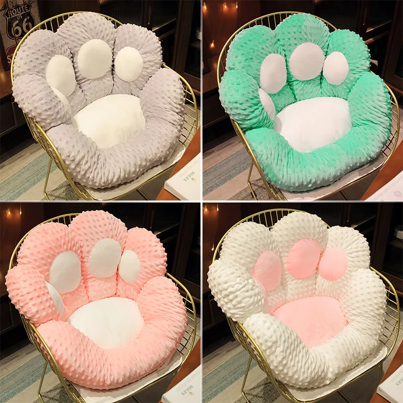 

Soft Cat Paw Pillow Stuffed Seat Cushion Lovely Bear Paw Cushion Plush Sofa Indoor Floor Tatami Home Chair Decor Pillow 2 Size