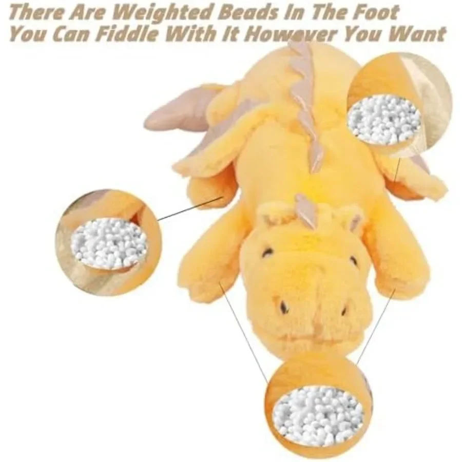 Riesiges 50 Zoll 3 Pfund gelbes Drache-Stofftier mit Flügeln, süßes Plüschtier, flauschiges Jumbo-Dinosaurier-Kissen, weiches grünes Flugsaurier-Plüschtier