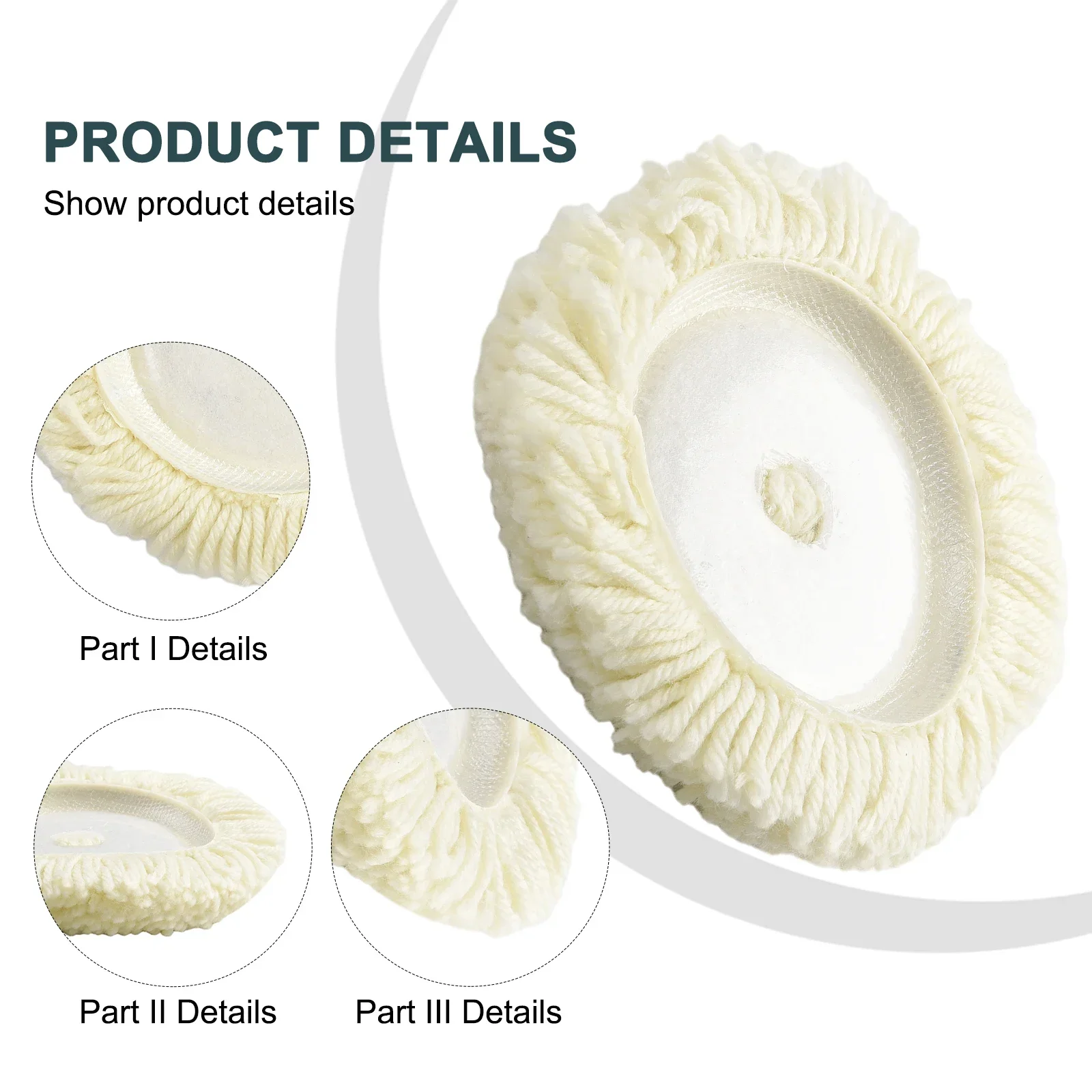 

Brand New Polishing Pad Wool White Practical Pure Natural 1 Pcs 180mm Automobile Manufacturing Automobile Wheels