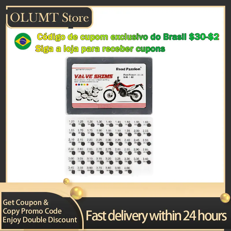 5/52 pçs acessórios da motocicleta ajustável calço válvula diâmetro 9.48mm para suzuki 700 rei quad 4x4 c109rt dl1000 DR-Z400E gsx650f