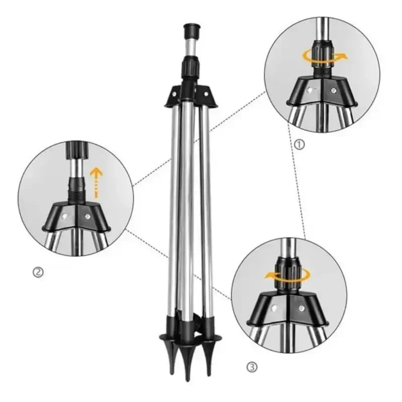 Rotating Tripod Sprinkler Automatic Rotating Garden Irrigation Sprinkler Stand Telescopic Filter Vertical Sprinkler Triangle