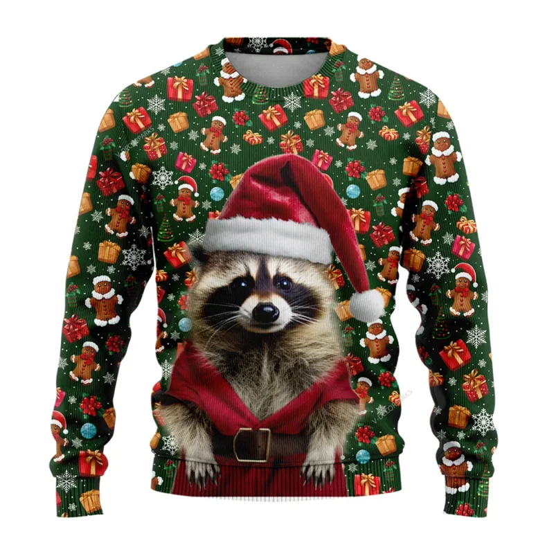 ثلاثية الأبعاد عيد الميلاد سعيد الطباعة بلوزات عيد الميلاد مضحك طباعة عيد الميلاد لاعبا الرجال مضحك الشارع الشهير عيد الميلاد القبيح بلوزات القمم #3