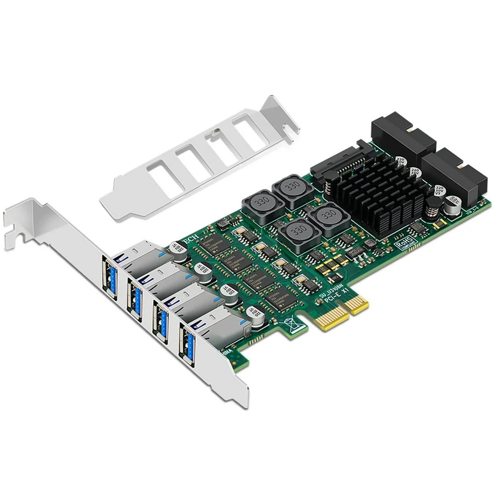 USB 3.0 PCI-E X1 Expansion Card Adapter 4 Channel 8A 19pin USB 3 to PCIE PCI express adapter Card