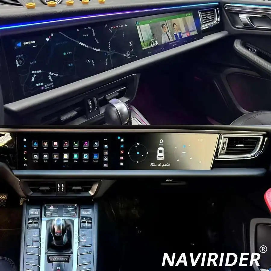 

Atmosphere Light Dual Screen For Porsche Macan 2011-2017 Car GPS Upgrate Multimedia Player Navigation Carplay Head Unit Android