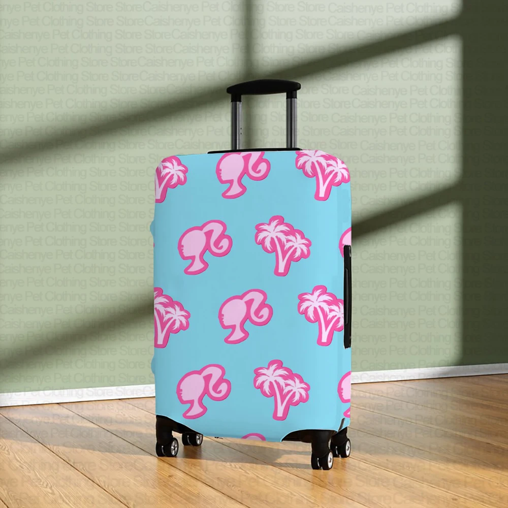 Luggage Cover Protective Cover Fashion Personality Girls Travel Suitcase Cover Barbie Princess Pattern Suitable for 18-32 Inches