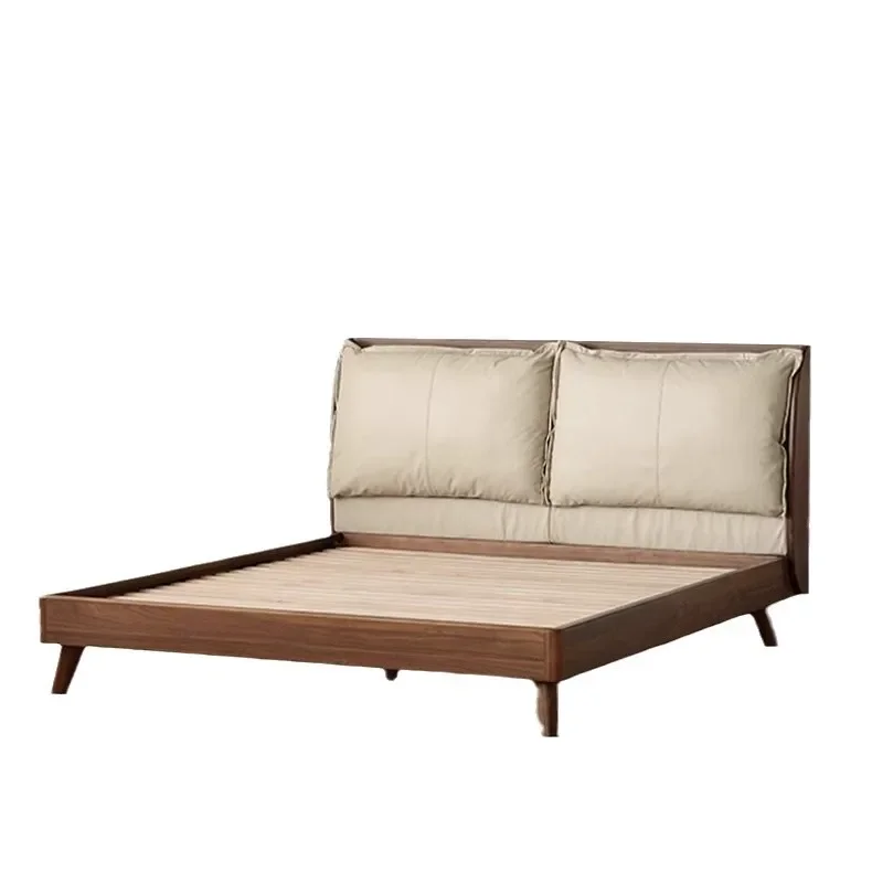 

Double bed master bedroom queen bed home modern minimalist soft bag