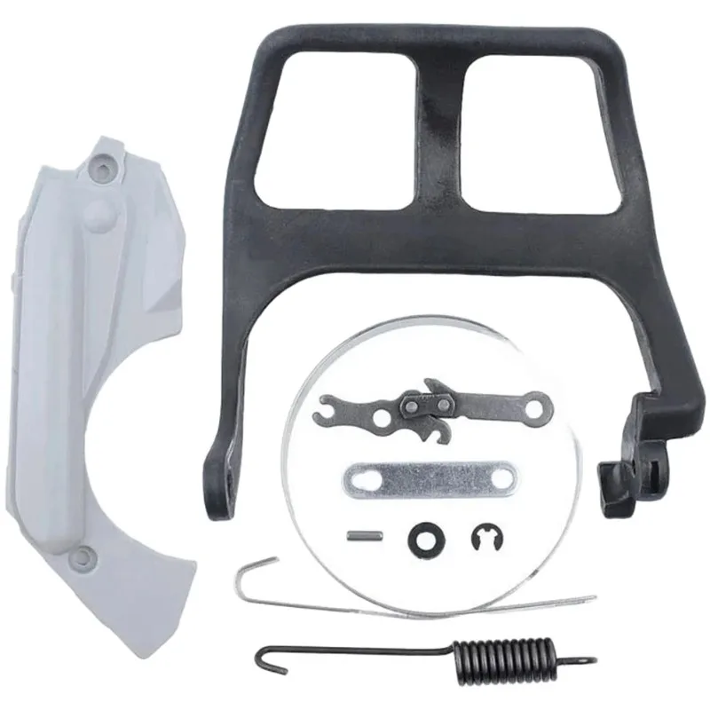 Chainsaw Brake Repair Kit MS180, Replacement Front Baffle Brake Lever Spring Cover Plate Maintenance Spare Parts
