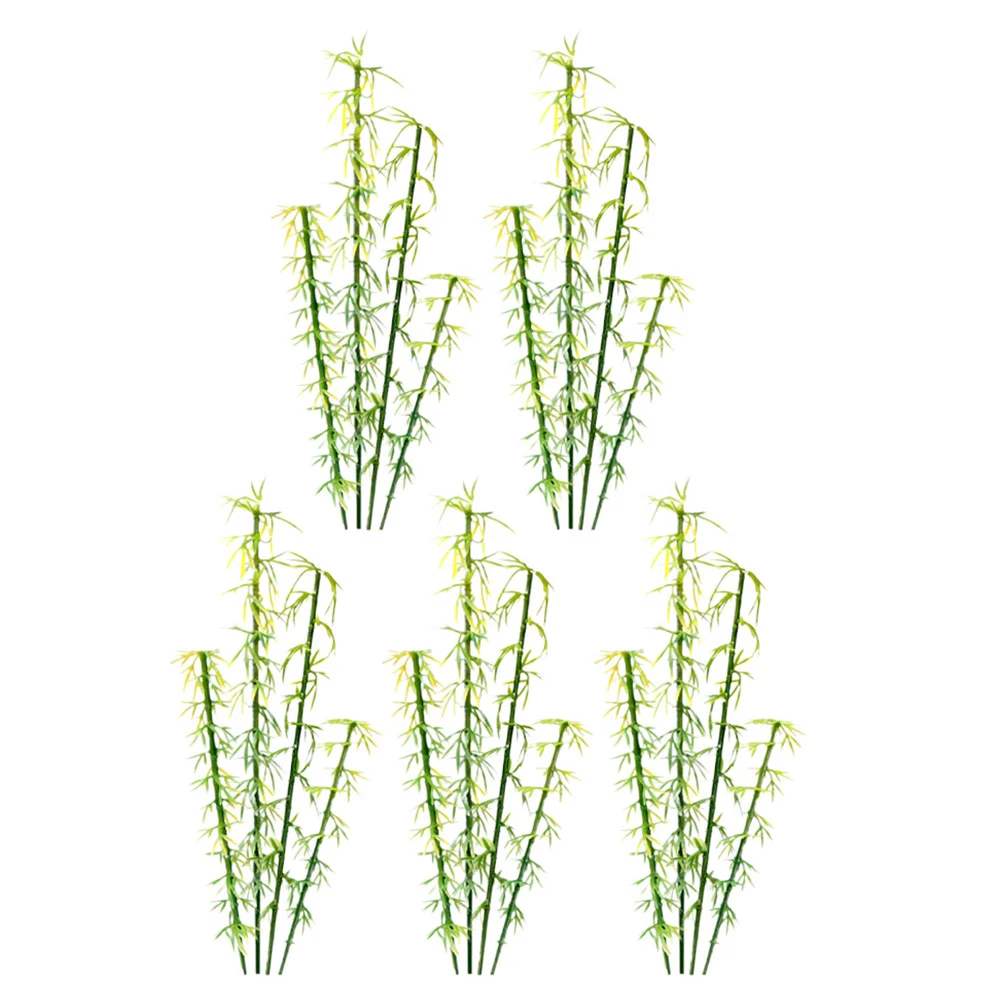 

20 Pcs Bamboo Model Mini Table Funny Office Decor Fake Tree Miniature Artificial Plant