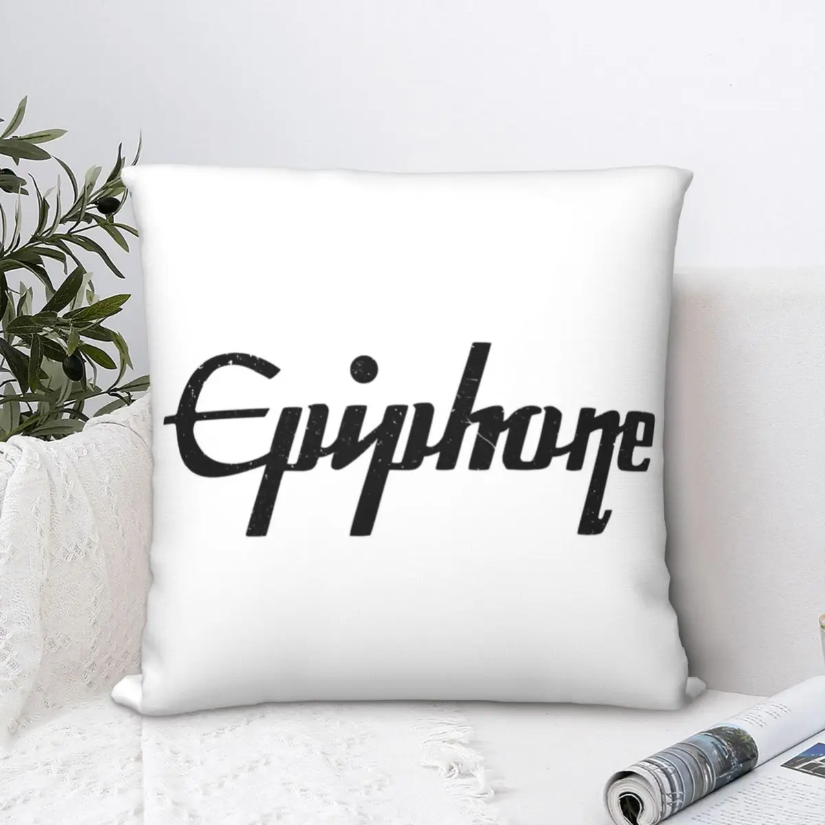 Epiphone Square Pillowcase Polyester Pillow Cover Velvet Cushion Zip Decorative Comfort Throw Pillow For Home Sofa