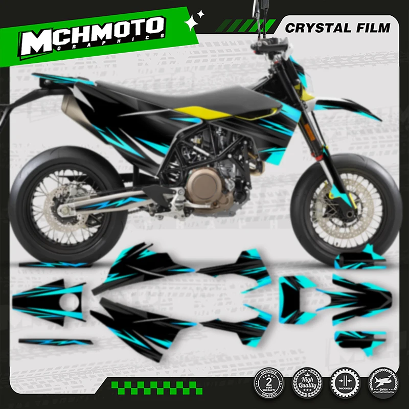 

MCHMFG Custom Team Graphics Decals Stickers Kit voor Husqvarna Decal SUPERMOTO ENDURO 15-20 701 2015-2017 2018 2019 2020 009