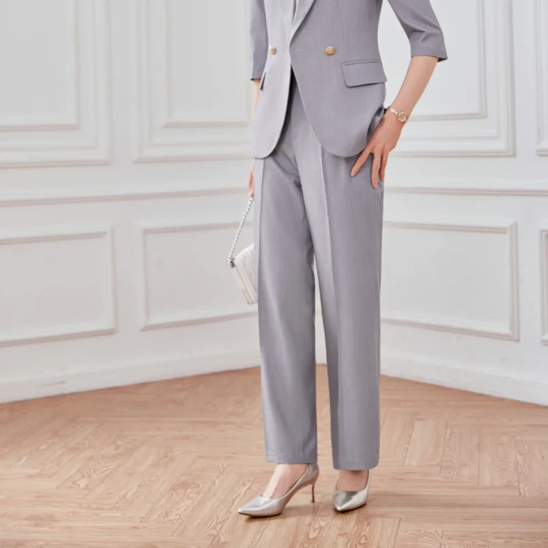 AIyssa New spring 2026, fashionable business women's clothing, high-quality single-piece wide-leg pants. Comfortable and stylish