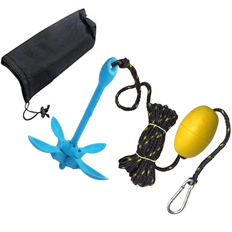 

Carbon steel blue umbrella type, folding anchor set, blue anchor, multi-specification rubber boat, fishing boat