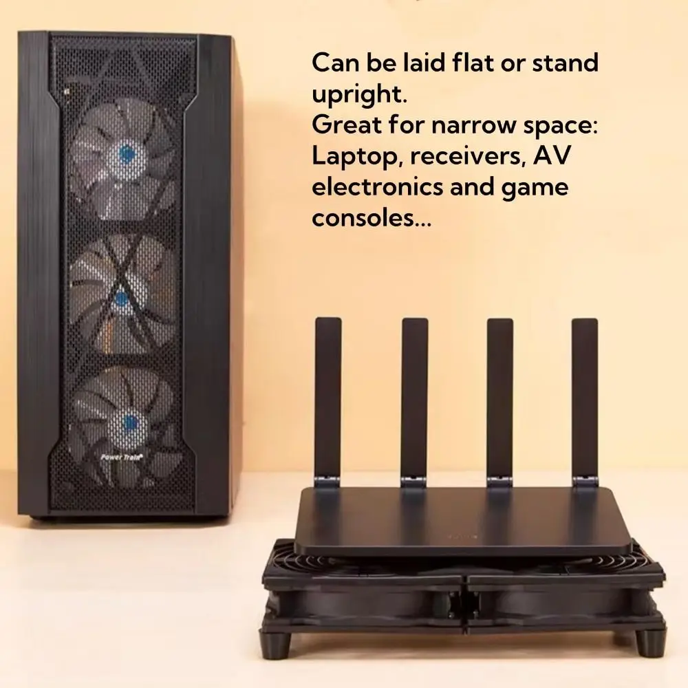 USB Powered Electronic Cooling Fan Dual Fan DIY Modem Router Cooler DC 5V Mute Network Cabinet Server Cooling Project DVR TV Box