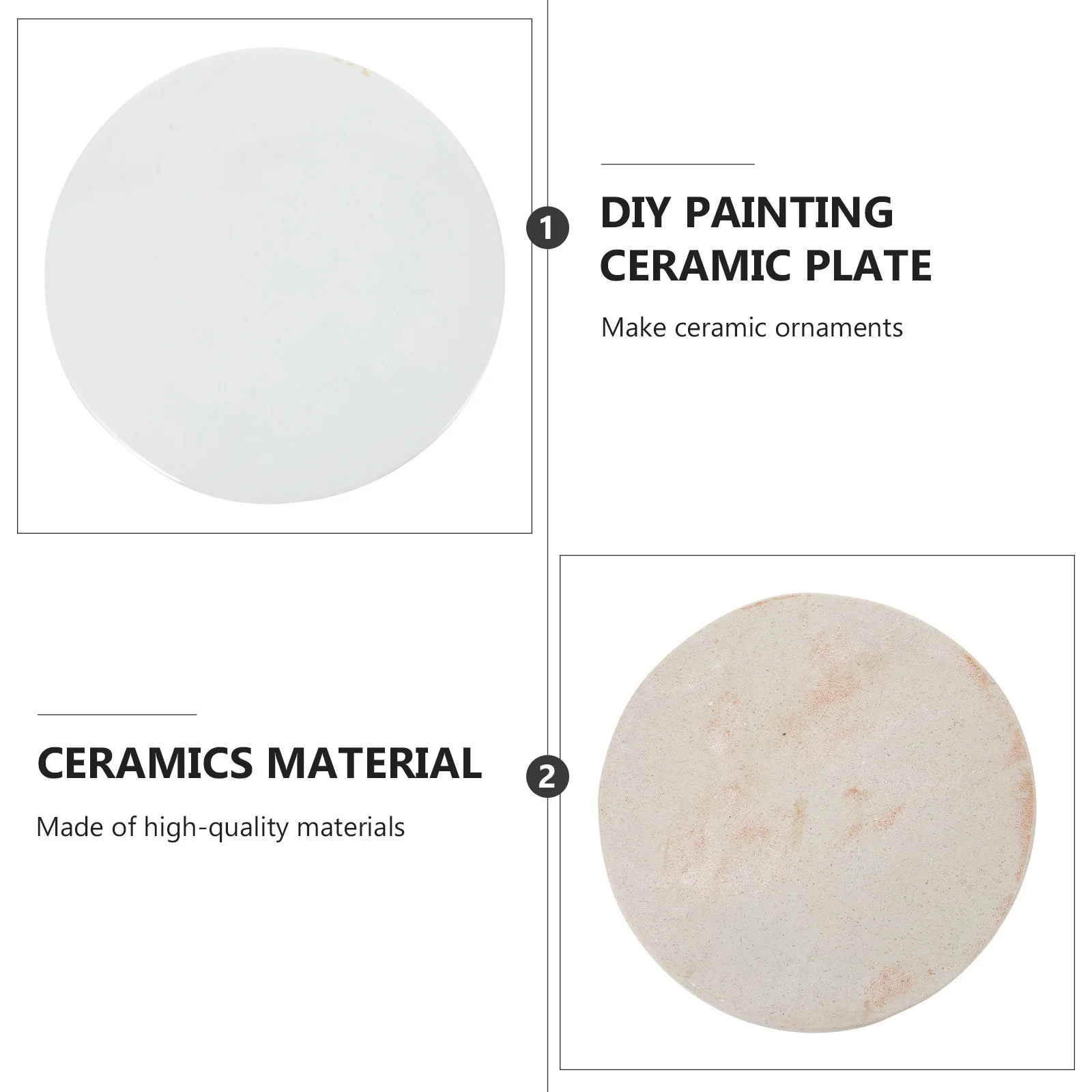 

Ceramic Painting Tile Unfinished Blank Round Diy Drawing Board For Kids Art Craft Graffiti Practice Diy Supplies