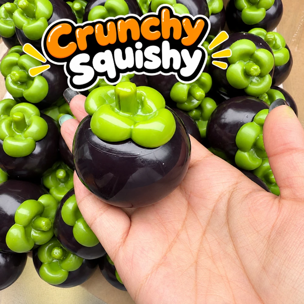 Crunchy Squishy Stress Ball Crispy Sound Squeeze Toy Round Blocks Filled ASMR Sensory Decompression Toy