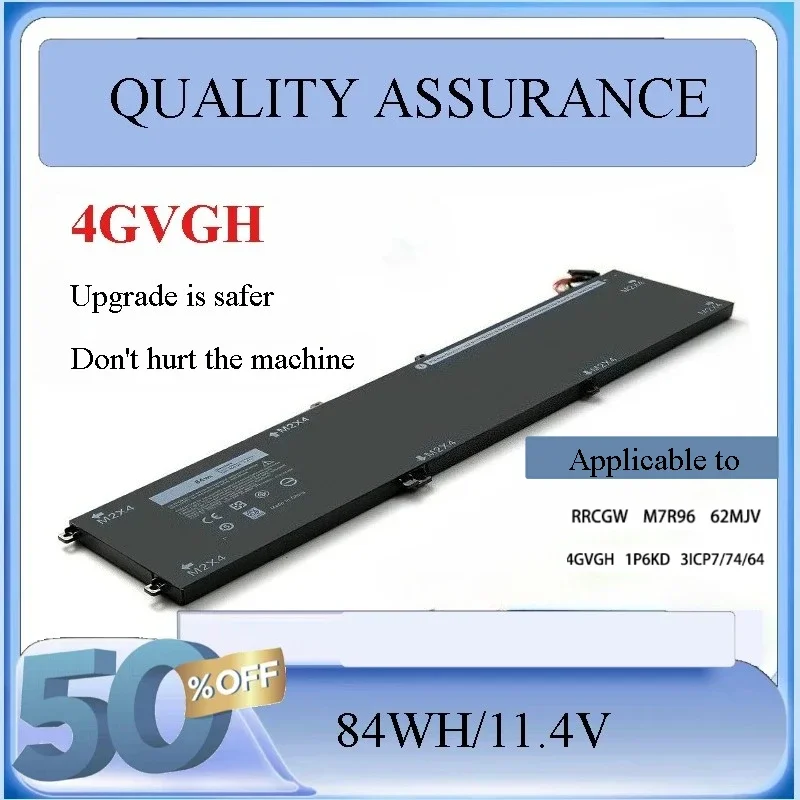 [4GVGH] for Dell XPS 15 9550 Precision 5510 Series 1P6KD T453X 11.4V 84Wh Notebook Replacement Battery