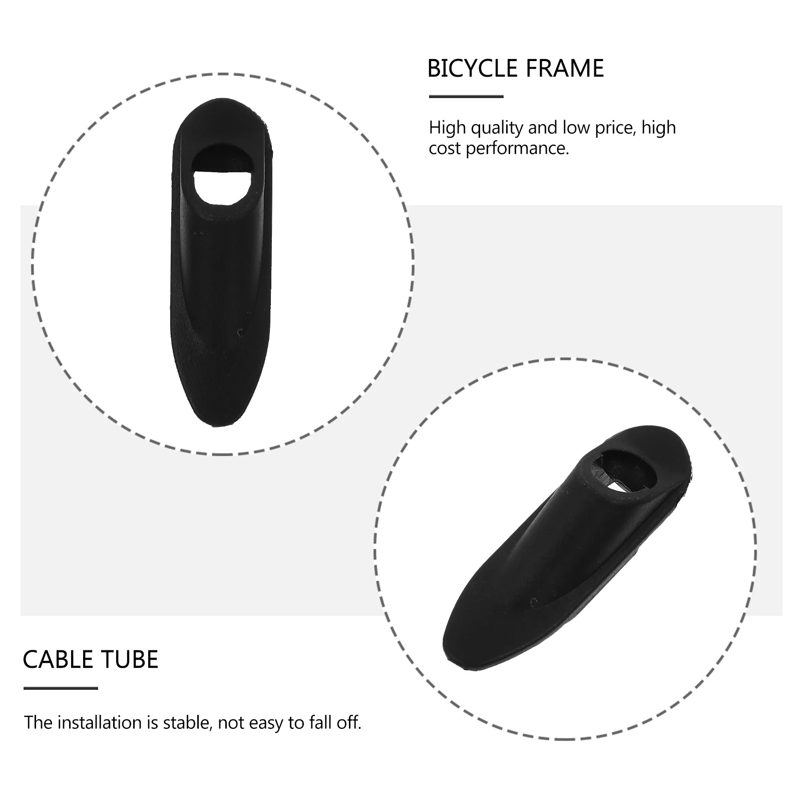 

10Pcs Bike Line Pipe Clamp Frame Embedded Holder Single Hole Cable Tube Brake Shifter Line Housing Fixed Device Sturdy Durable