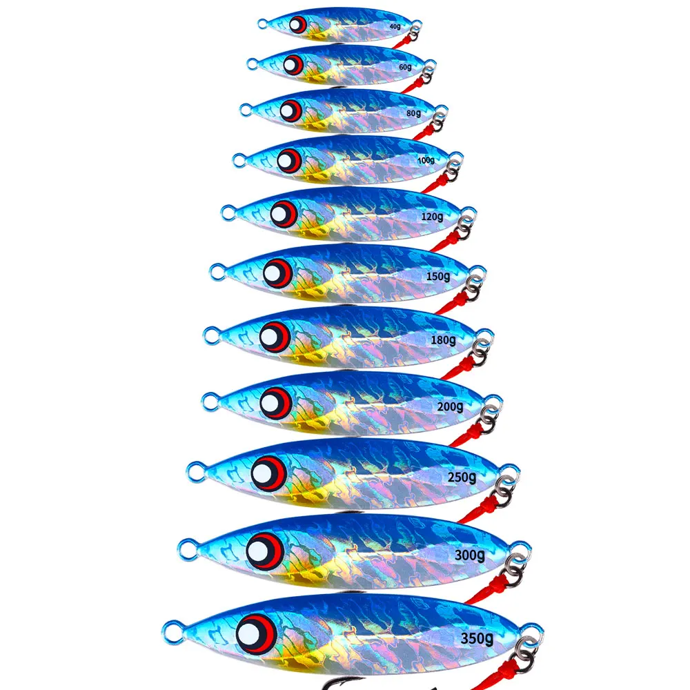 100g 150g 180g Metall-Jig Angelköder für Weitwürfe, Shore-Jigging-Köder, Holografischer Kunstköder für Salzwasser, Bass und Hecht