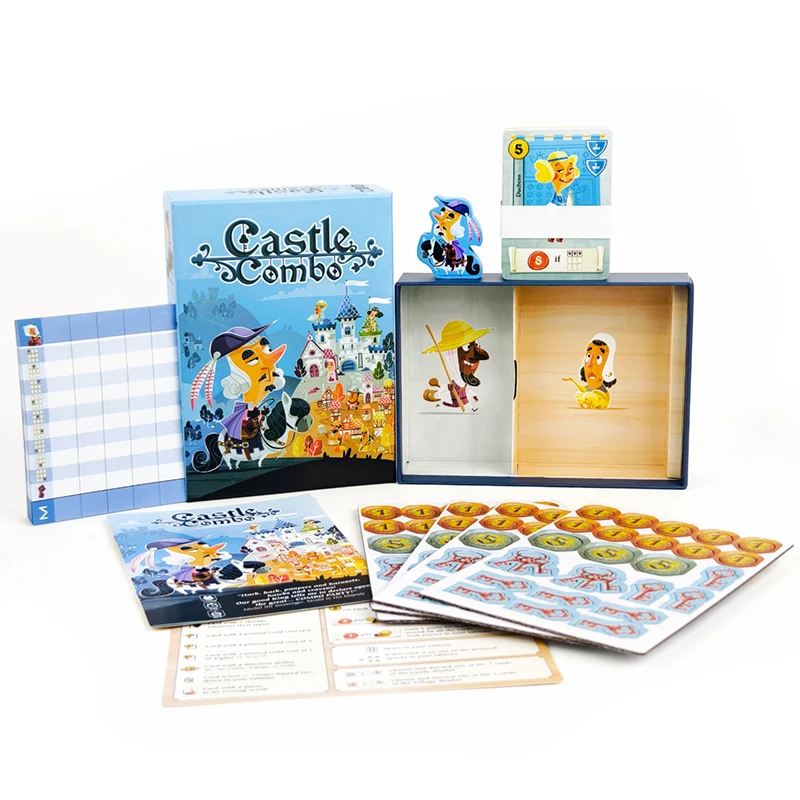 

Castle Combo Захватывающая карточная игра для вечеринок от 2 до 5 игроков в возрасте от 10 лет Быстрая стратегическая настольная игра Семейное развлечение 25 минут
