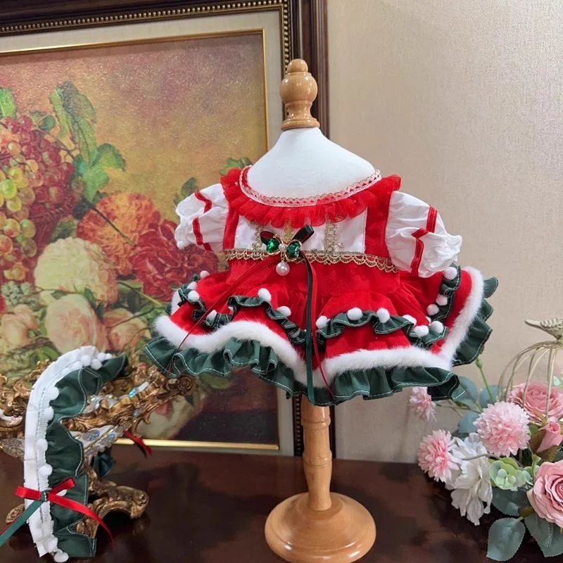 

20CM Cotton Doll Christmas Dress 10CM 15CM 40CM Cotton Doll Clothes 55cm Reborn Doll Clothes
