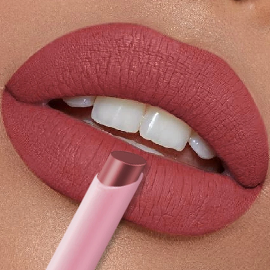 4pcs Colorful Sexy Red Pink Lipliner Pen Waterproof Lipstick Matte Contour Lip Tint Lasting Lips Korean Makeup Product Lip Gloss Lip Cosmetic for Women Gifts