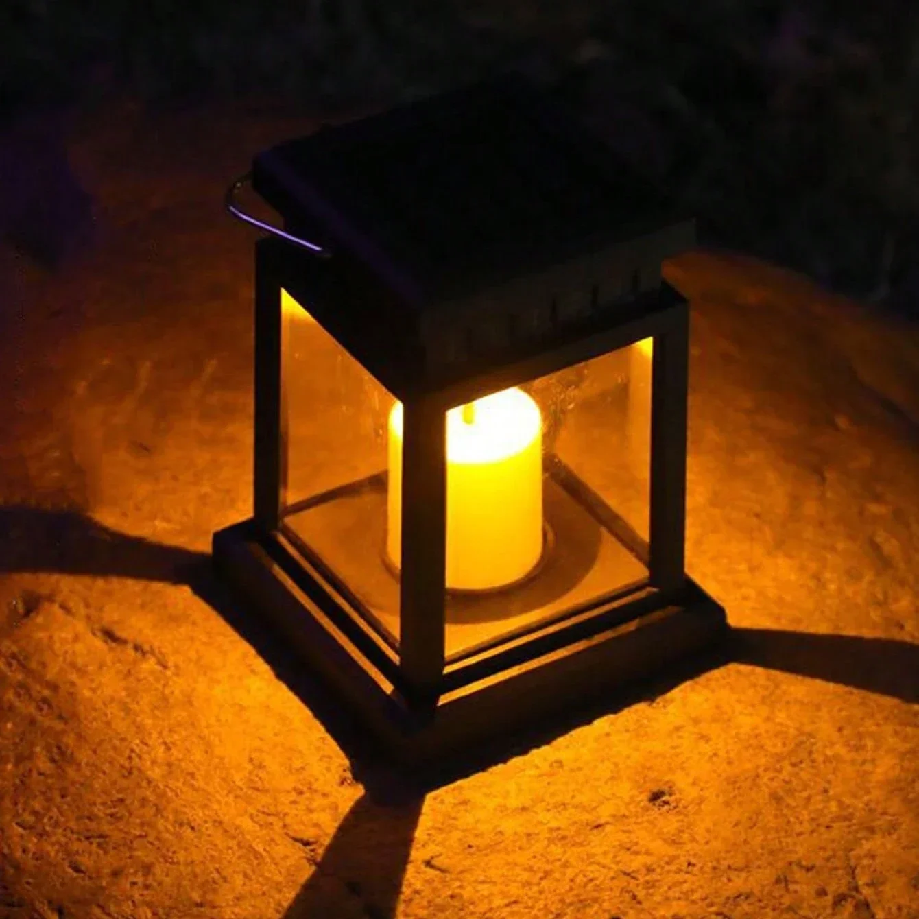 

1 PC Garden Decor Outdoor Solar Lights Retro Palace Lantern Lights Hanging Candle Lamps Landscape Lighting Floor Lights Outside