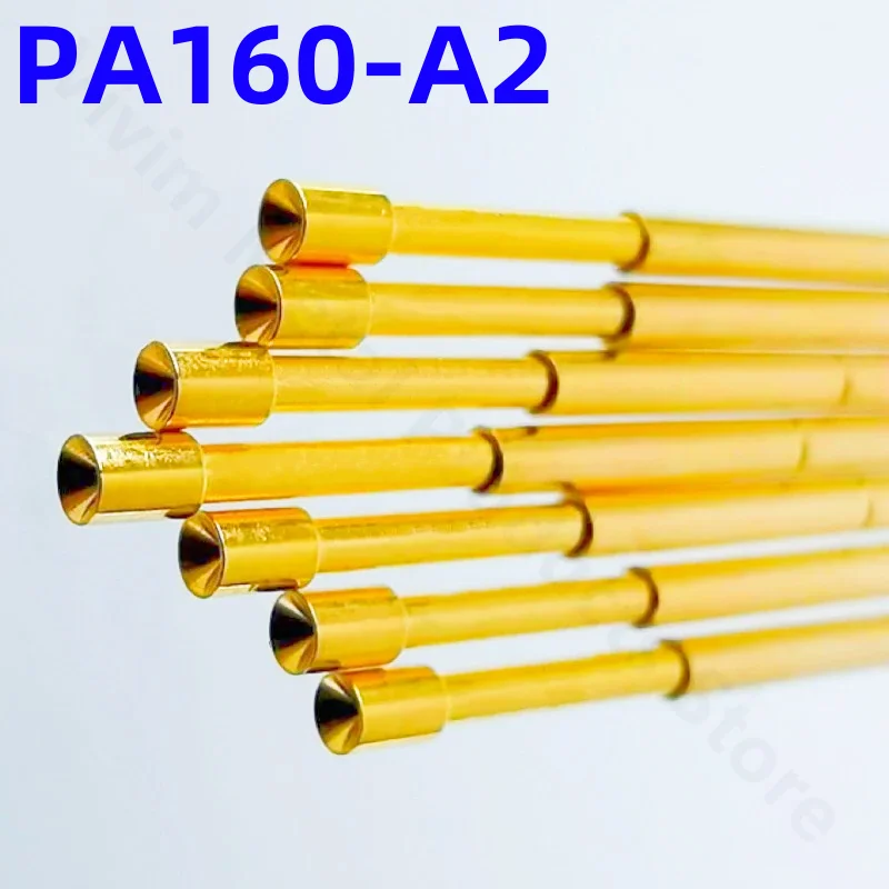 20/100PCS PA160-A2 Spring Test Probe PA160-A Test Pin Test Tool 24.5mm1.36mm Gold Needle Tip Dia 1.5mm Pogo Pin P160-A P160-A2