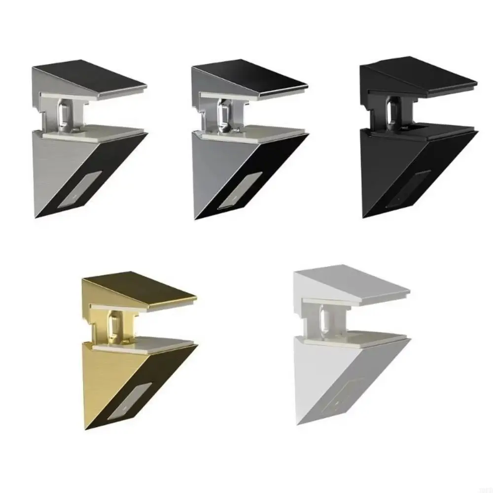 Zinc Alloy Glass Shelf Brackets Adjustable Corrosion Resistant Shower Brackets Holder Sturdy Wall Mount Clamps Clip