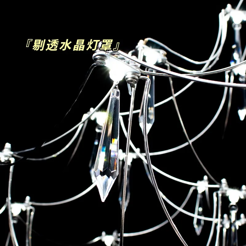 Deluxe Crystal Lamp Deluxe Star Lamp Firefly Pendant Lamp Modern Led Living Room Lamp Room Villa Designer Creative Lighting