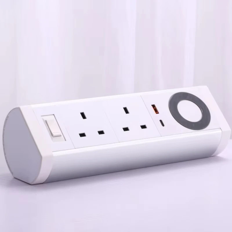 

White porcelain series plug socket new product fast charging desktop embedded desktop socket power board