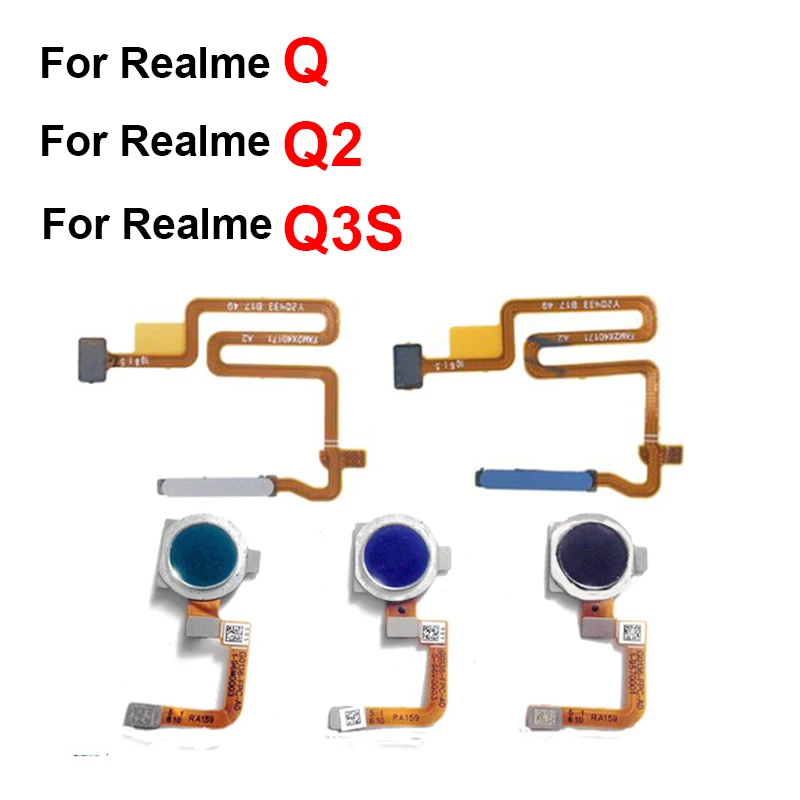 

For Realme Q Q2 Q3S 5G Fingerprint Sensor On OFF Power Button FingerPrint Sensor Touching Sensor Flex Cable Parts