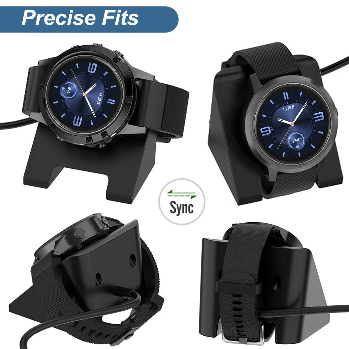 ساعة ذكية جهاز شحن مهد ل Garmin Fenix 7/7S/7X Epix/Venu 2/Venu SQ/enduro Forerunner945/935/245 كابل شاحن USB