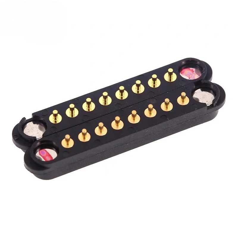 5sets 2A 2Pin DC Magnetic Pogo Pin Connector 2 Pin Pogopin Male Female Spring Loaded DC Power Socket Pitch 2.80mm