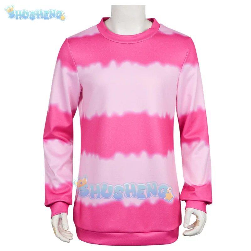 Anime KPop Demon Hunters Saja Boys Baby Saja Costume Cosplay Uniforme a maniche lunghe a righe rosa Festa di Halloween per donne Uomini