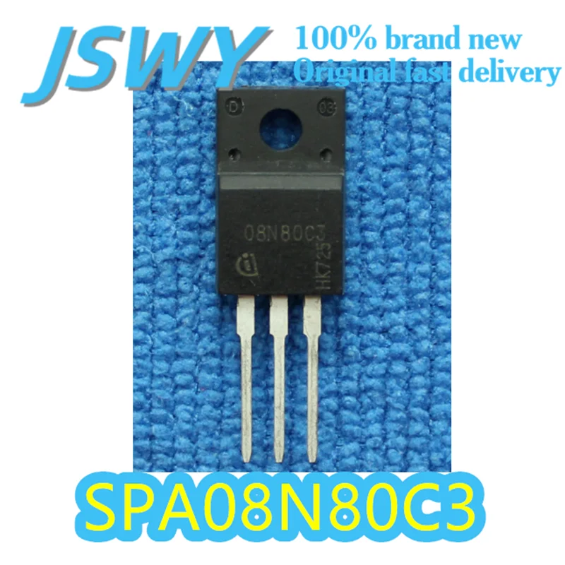 

(10/50 pieces) SPA08N80C3 Silk-screened 08N80C3 Package TO-220FP N-channel MOSFET 800V/7.8A 1.2Ω@10V Low Gate Charge Genuine