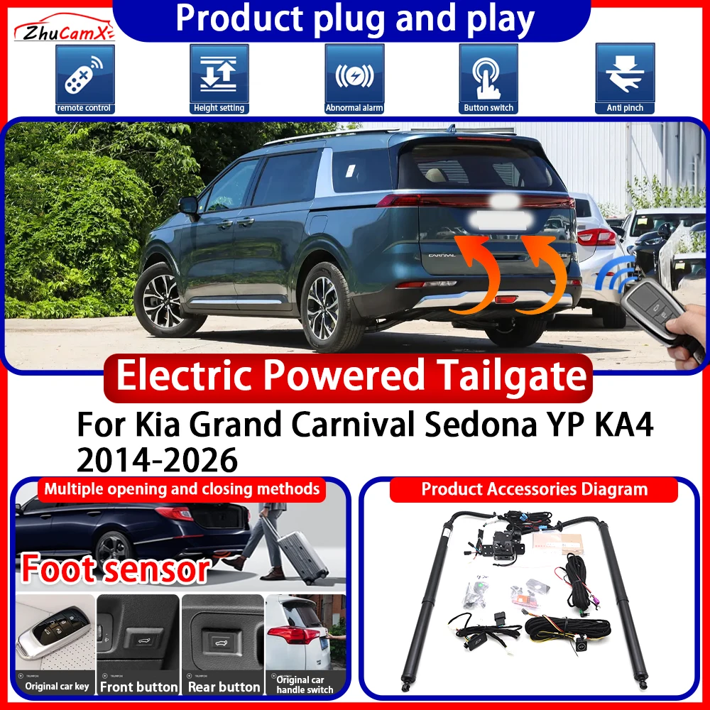 

OEM Powered Tailgate for Kia Grand Carnival Sedona YP KA4 2014-2026 System anti pinch Smart Intelligent Control Gate Lift Kit