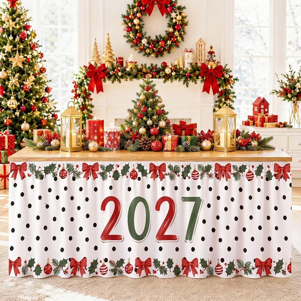 One tablecloth - Holiday and Festival Decoration - 2027 Christmas Party Dining Event Banquet Celebration