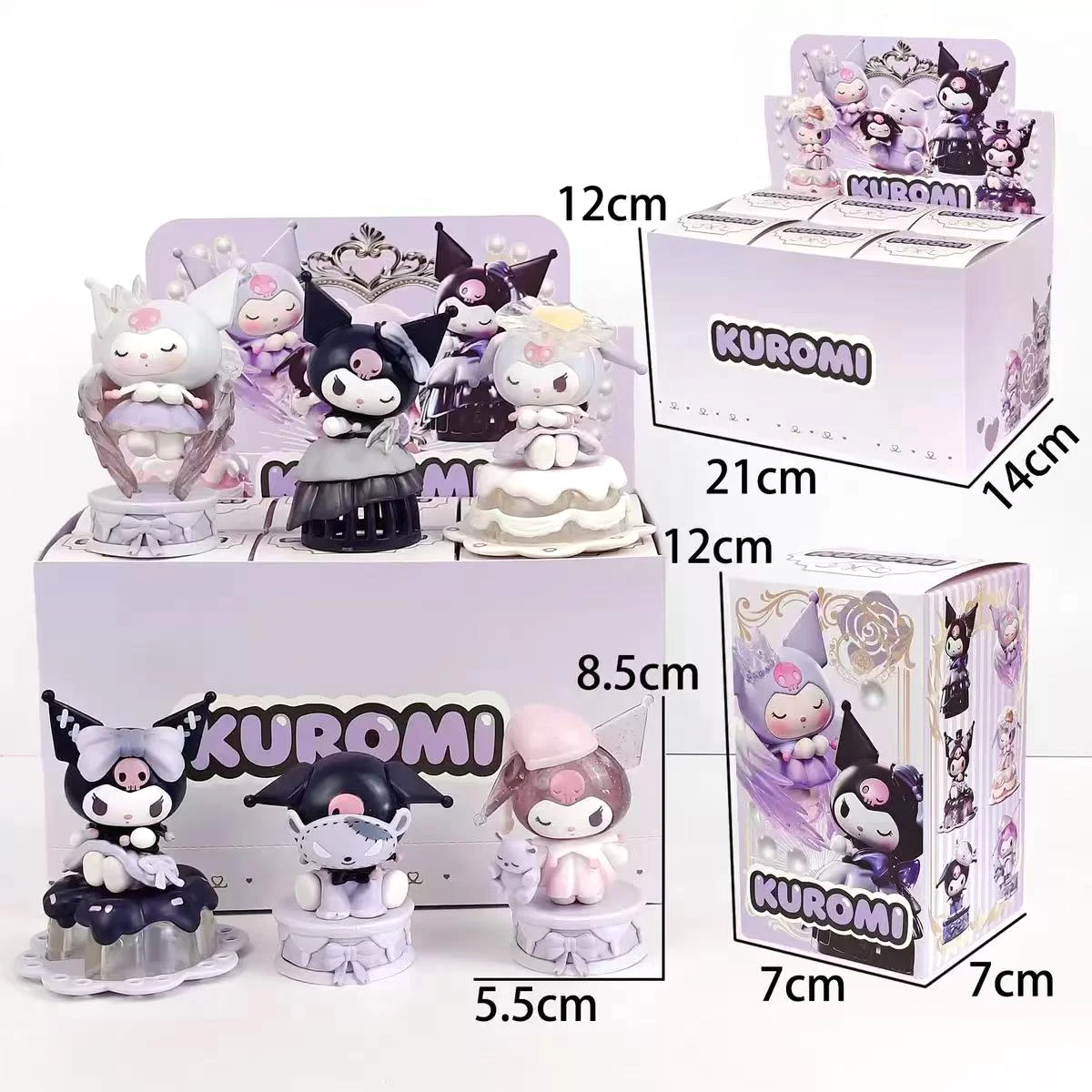 2026 Sanrio Daytime Moon Blind Box Cartoon Kuromi Puppe Glücksdivination Anime-Serie Actionfigur Modellpuppe Kinderspielzeug Geschenke