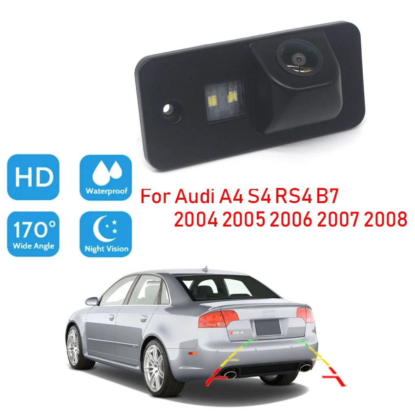 

HD CCD Night Vision High quality RCA Backup Rear View camera For Audi A4 S4 RS4 B7 2004 2005 2006 2007 2008 License Plate Camera