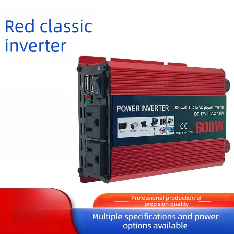 

Автомобильный инвертор напряжения 12В в 110В — преобразователь мощности 600Вт / 1200Вт / 2000Вт с двумя розетками американского типа