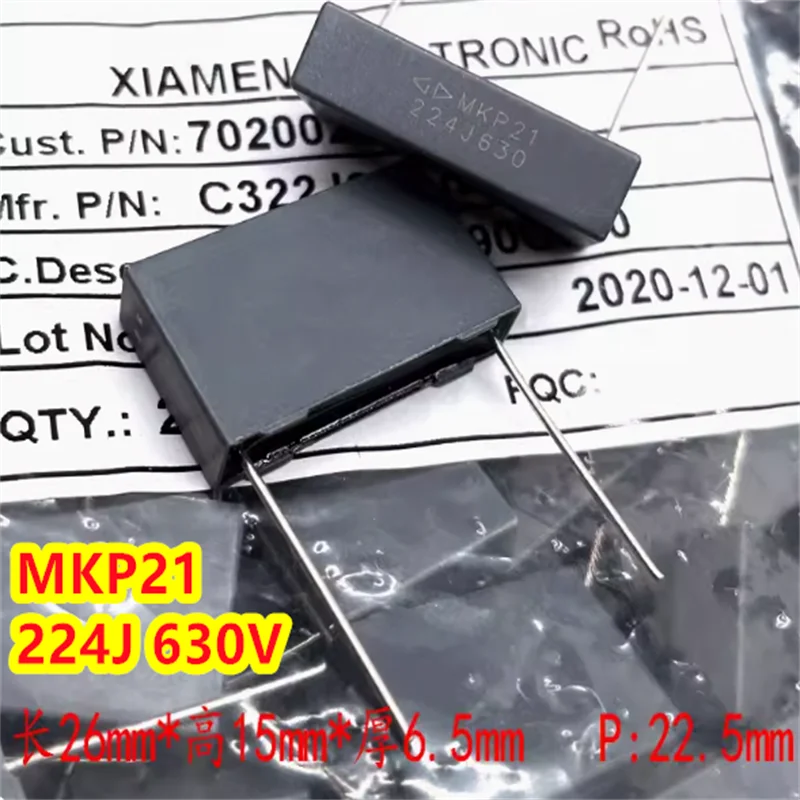 50~100PCS Farad MKP21 224 220nf 0.22uf 630v safety capacitor C322J 224J pitch 22.5MM new original in stock