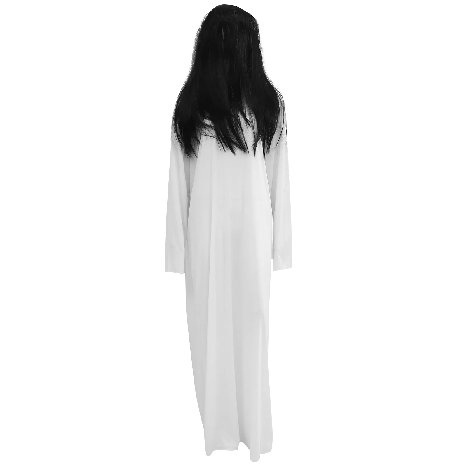 

Хэллоуин Ужас Призрак Одежда Черные Волосы Косплей Набор Женщины Дамы Дом с Привидениями Одеваются Реквизит Костюм Партии