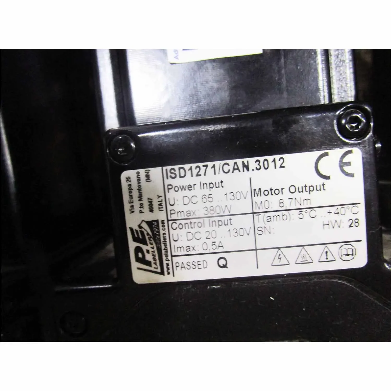 P.E. Labellers | ISD1271/CAN.3012 | MOTOR - For Use In Industrial/CNC Automation & Various Industry Functionalities/Applications