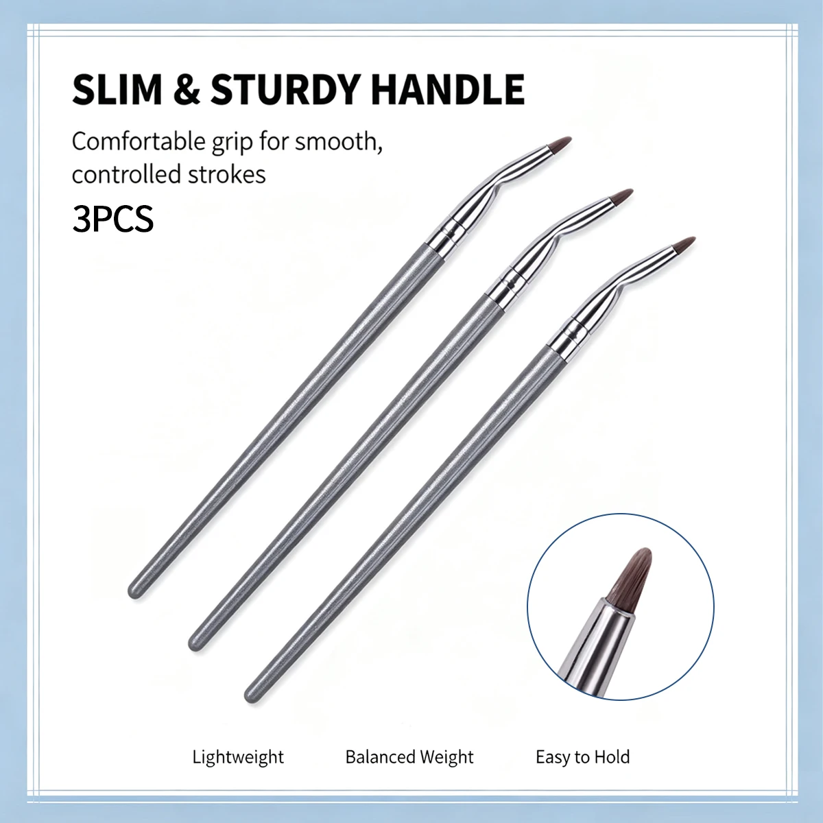 3Pcs 3Pcs Angled Bent Eyeliner Brushes, Fine Tip Detail Makeup Brushes for Eyeliner, Eyeshadow & Lip Contour, Portable Precision Make - Aliexpress Deal